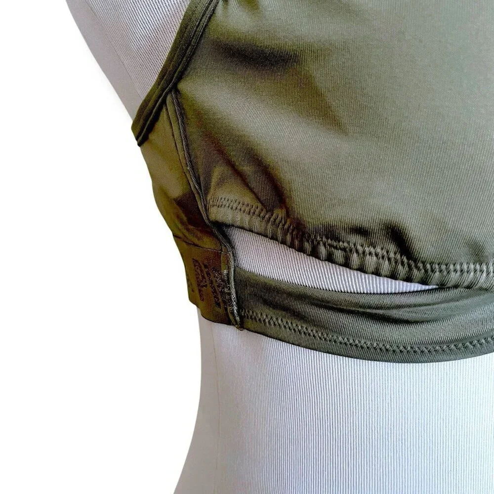 Victorias Secret PINK Sports Bra Sz Large Olive Green Ulitmate Lightly Lined